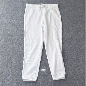 Standard James Perse Jogger White Cotton French Terry Sweatpants Drawsting Small